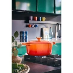 Le Creuset Cocotte Fonte Rond 24 Cm Volcanique -Cuisine À La Maison 213180 3 3 Cocotte fonte rond 24 cm volcanique Le Creuset