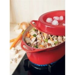 Le Creuset Cocotte Fonte Ovale Doufeu 32 Cm 7,2 L Cerise -Cuisine À La Maison 21385 2 3 Cocotte fonte ovale Doufeu 32 cm 7 2 L cerise Le Creuset