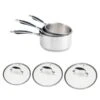 Lot 3 Casseroles Et Couvercles Inox Et Verre Excell'inox 2 Lot 3 Casseroles Et Couvercles Inox Et Verre Excell'inox -Cuisine À La Maison 279119 0 1 Lot 3 casseroles et couvercles inox et verre Excell inox Mathon