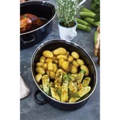 Cocotte Roaster 38 Cm Acier émaillé 7 Cocotte Roaster 38 Cm Acier émaillé -Cuisine À La Maison 381007 2 1 Cocotte roaster 38 cm acier emaille Baumalu