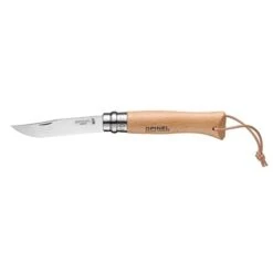 Opinel Couteau Pliant N°8 Lame Inox 8,5 Cm Avec Lanière Baroudeur