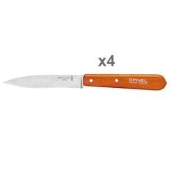 Opinel Set 4 Couteaux Office Lames Lisses Inox 10 Cm Coloris Mandarine -Cuisine À La Maison 471905 1 1 Set 4 couteaux office lames lisses inox 10 cm coloris mandarine Opinel