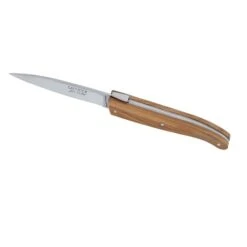Couteau De Poche En Bois De Chêne Avec étui En Cuir Laguiole -Cuisine À La Maison 47604 2 2 Couteau de poche en bois de chene avec etui en cuir Laguiole Jean Dubost