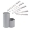 Lot Bloc Couteaux Universel Avec Porte-ustensiles Et Set De 5 Couteaux -Cuisine À La Maison 479021 0 1 Lot bloc couteaux universel avec porte ustensiles et set de 5 couteaux Mathon