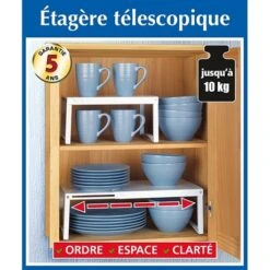 Etagère Télescopique En Fer -Cuisine À La Maison 60685 3 5 Etagere telescopique en fer Wenko by Maximex