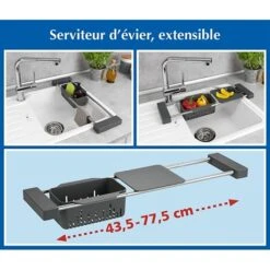 Serviteur D'évier Multifonction Cami -Cuisine À La Maison 653453 4 3 Serviteur d evier multifonction Cami Wenko by Maximex