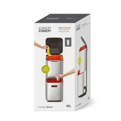 Joseph Joseph Poubelle Totem Pierre 40 L - 2 Compartiments 20 L -Cuisine À La Maison 658000 3 2 Poubelle Totem Pierre 40 L 2 compartiments 20 L Joseph Joseph