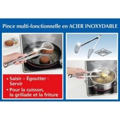 Pince De Cuisson Multifonction Inox 34,5 Cm 11 Pince De Cuisson Multifonction Inox 34,5 Cm -Cuisine À La Maison 671004 4 3 Pince de cuisson multifonction inox 34 5 cm Wenko by Maximex