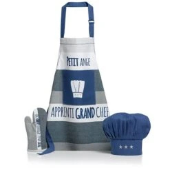 Ensemble Tablier, Gant Et Toque Pour Enfant Petit Ange