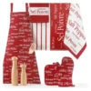 Set Manique, Gant, Torchon Et Tablier Rouge Sel & Poivre -Cuisine À La Maison 829009 0 1 Set manique gant torchon et tablier rouge sel poivre Winkler